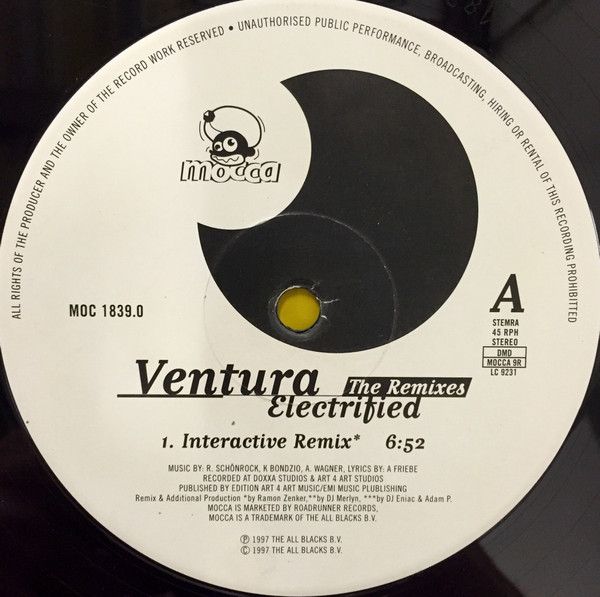 Cover zu Ventura - Electrified - The Remixes | 1997 | Vinyl | Electronic | Germany Schallplatten Ankauf
