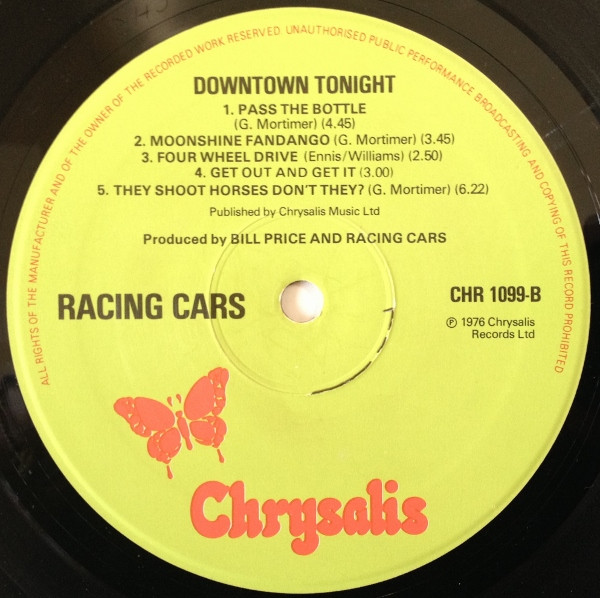 Cover zu Racing Cars - Downtown Tonight | 1976 | Vinyl | Rock | UK