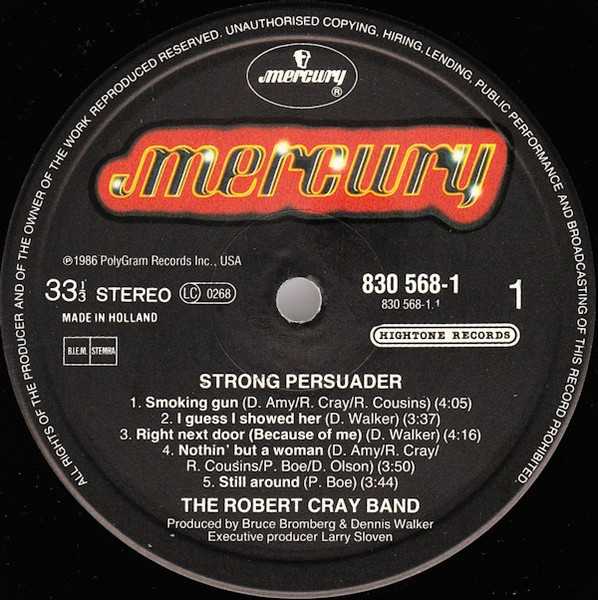 Cover zu Robert Cray - Strong Persuader | 1986 | Vinyl | Rock, Blues | Europe