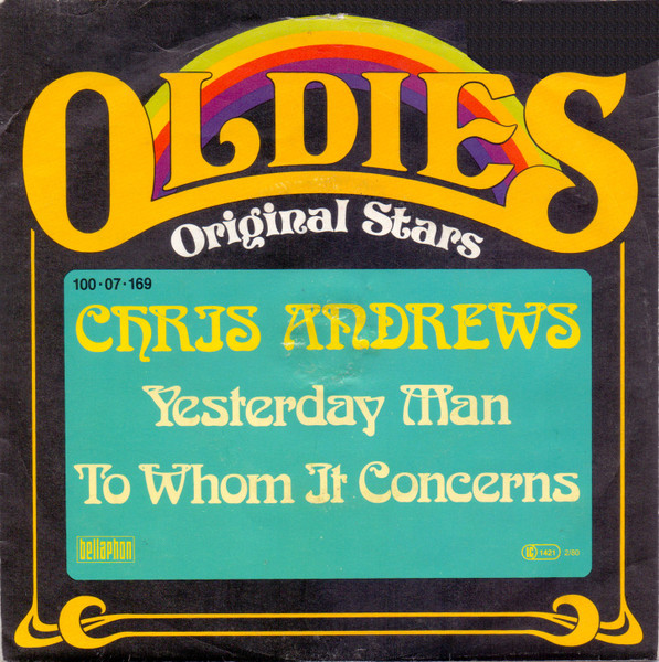 Cover zu Chris Andrews (3) - Yesterday Man / To Whom It Concerns | 1980 | Vinyl | Rock, Pop | Germany