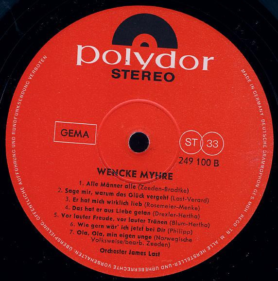 Cover zu Wencke Myhre - Wencke Myhre | 1966 | Vinyl, LP, Album | Pop | Germany