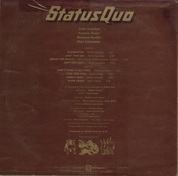 Cover zu Status Quo - Quo | 1974 | Vinyl | Rock | UK
