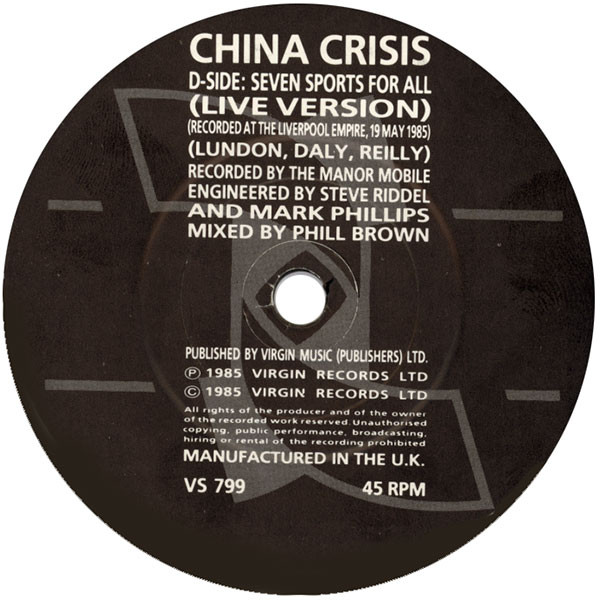 Cover zu China Crisis - You Did Cut Me | 1985 | Vinyl | Electronic | UK