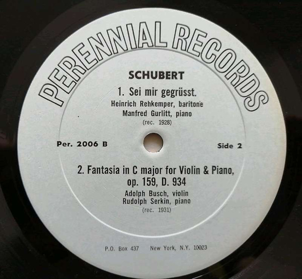 Cover zu Adolf Busch, Rudolf Serkin - Adolf Busch, Violin - Rudolf Serkin, Piano | Vinyl | Classical | US
