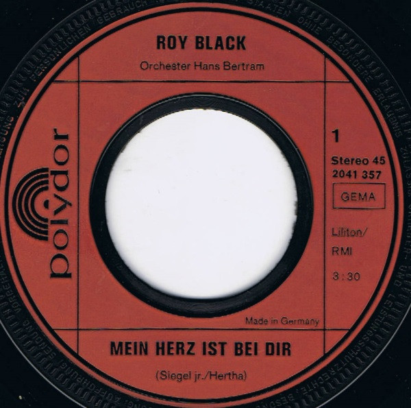 Cover zu Roy Black - Mein Herz Ist Bei Dir | 1972 | Vinyl | Pop | Germany