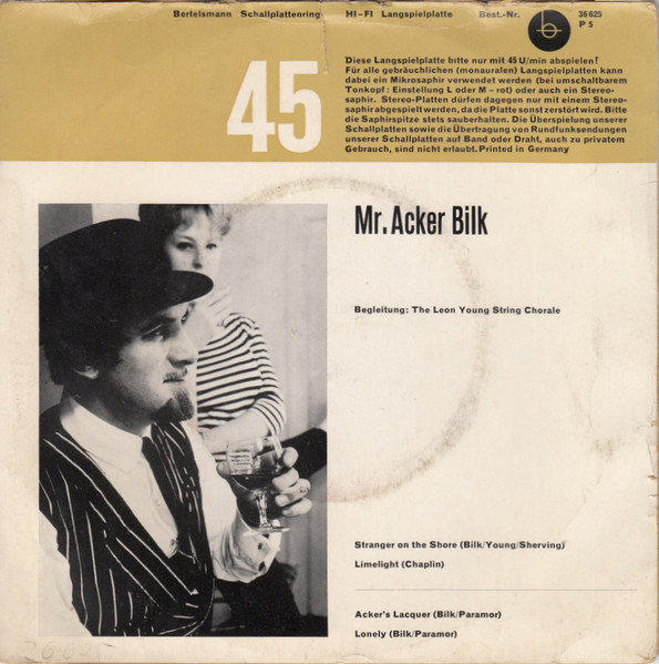 Cover zu Acker Bilk - Mr. Acker Bilk | 1962 | Vinyl | Jazz, Pop | Germany