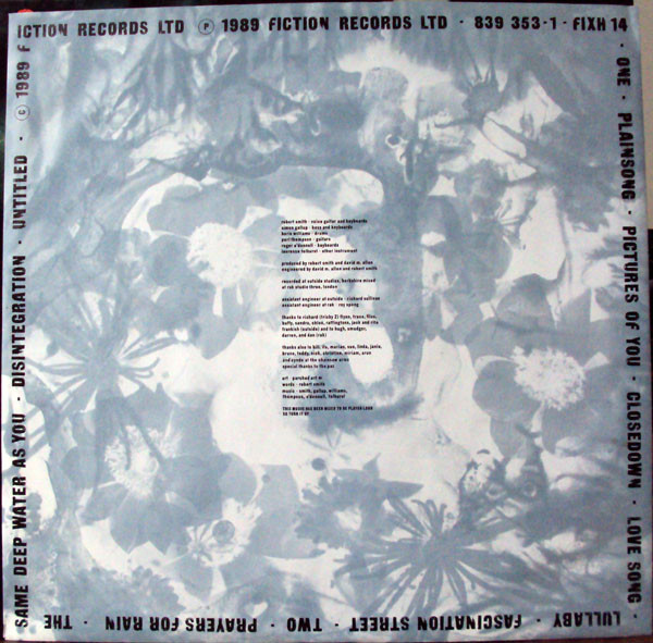 Cover zu The Cure - Disintegration | 1989 | Vinyl | Electronic, Rock | Europe