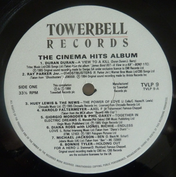 Cover zu Various - The Cinema Hits Album | 1986 | Vinyl | Rock, Pop, Stage & Screen | UK