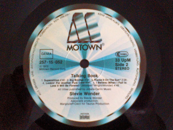 Cover zu Stevie Wonder - Talking Book | 1980 | Vinyl | Funk / Soul | Germany