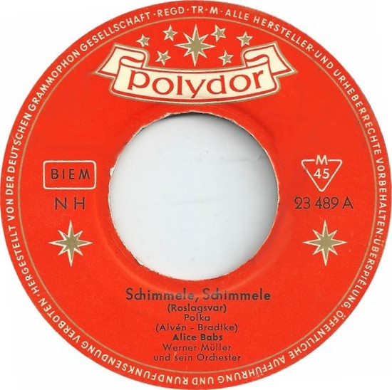 Cover zu Alice Babs - Schimmele, Schimmele (Roslagsvar) | 1957 | Vinyl | Pop, Folk, World, & Country | Germany Schallplatten Ankauf