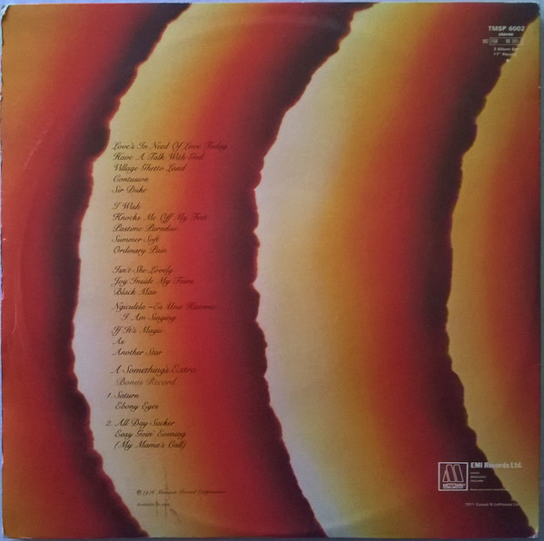 Cover zu Stevie Wonder - Songs In The Key Of Life | 1976 | Vinyl | Funk / Soul, Pop | UK Schallplatten Ankauf