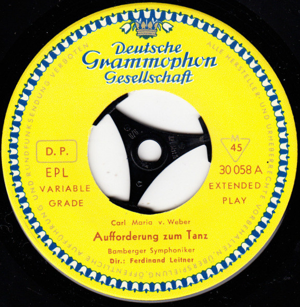 Cover zu Carl Maria von Weber - Bamberger Symphoniker, Ferdinand Leitner - Aufforderung Zum Tanz / Jubel-Ouvertüre | 1960 | Vinyl | Classical | Germany Schallplatten Ankauf