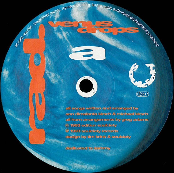 Cover zu Rad. - Venus Drops / Come My Way | 1993 | Vinyl | Electronic, Jazz | Germany
