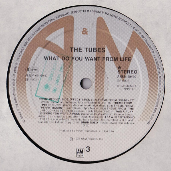 Cover zu The Tubes - What Do You Want From Live | 1978 | Vinyl | Rock | Europe
