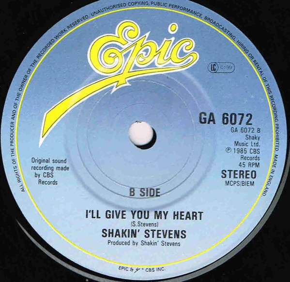 Cover zu Shakin' Stevens - Breaking Up My Heart | 1985 | Vinyl | Pop | UK Schallplatten Ankauf