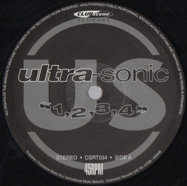Cover zu Ultra-Sonic - 1,2,3,4 | 1995 | Vinyl | Electronic | UK
