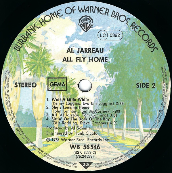 Cover zu Al Jarreau - All Fly Home | 1978 | Vinyl | Jazz | Germany Schallplatten Ankauf