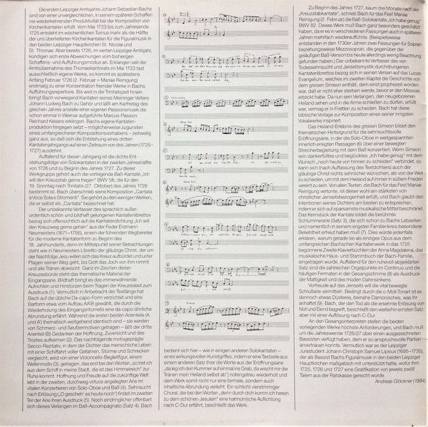 Cover zu Siegfried Lorenz, Neues Bachisches Collegium Musicum Leipzig ; Max Pommer / Johann Sebastian Bach - Kantaten (Cantatas ∙ Cantates) | 1984 | Vinyl | Classical | Germany