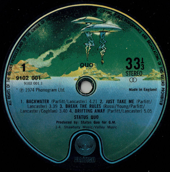 Cover zu Status Quo - Quo | 1974 | Vinyl | Rock | UK Schallplatten Ankauf