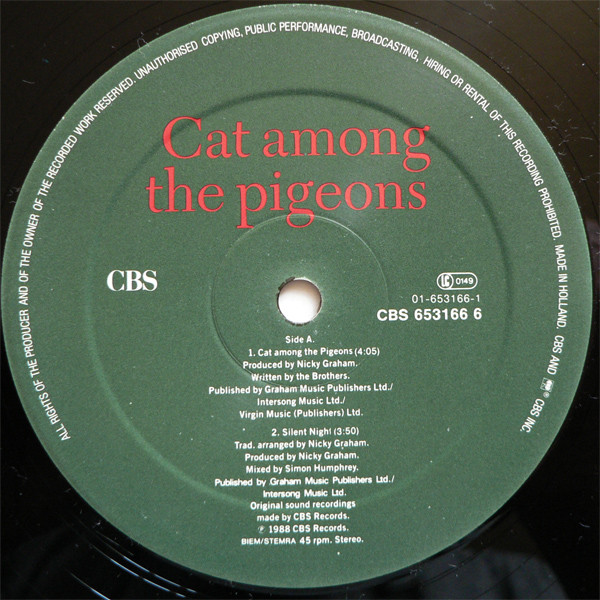 Cover zu Bros - Cat Among The Pigeons | 1988 | Vinyl | Electronic | Europe