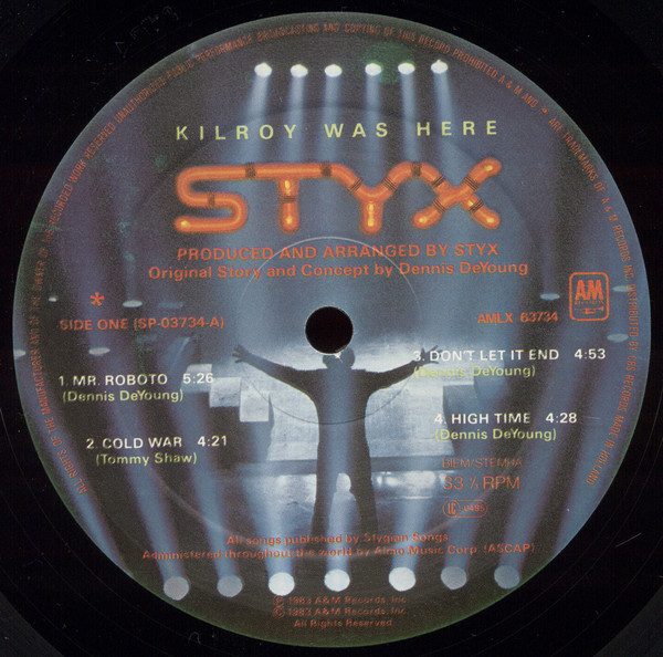 Cover zu Styx - Kilroy Was Here | 1983 | Vinyl, LP, Album | Rock | Europe