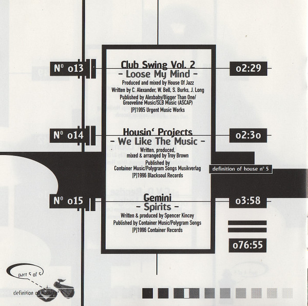 Cover zu Titus (5) - Definition Of House № 5 | 1996 | Vinyl | Electronic | Germany