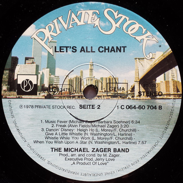 Cover zu The Michael Zager Band - Let's All Chant | 1978 | Vinyl | Electronic, Pop | Germany Schallplatten Ankauf