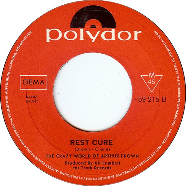 Cover zu The Crazy World Of Arthur Brown - Fire / Rest Cure | 1968 | Vinyl | Rock | Germany