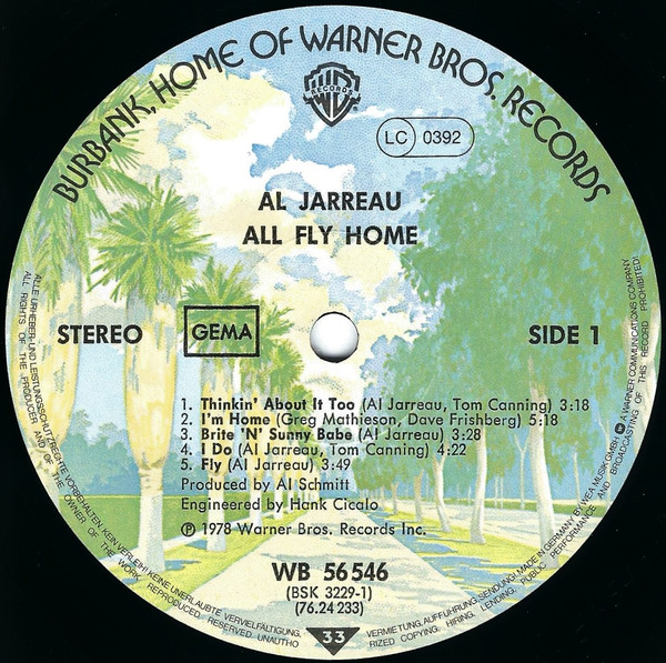 Cover zu Al Jarreau - All Fly Home | 1978 | Vinyl | Jazz | Germany