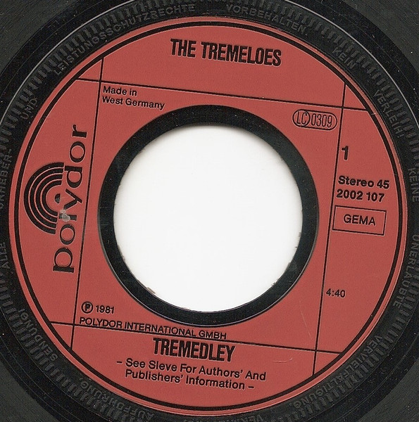 Cover zu The Tremeloes - Tremedley | 1981 | Vinyl | Rock, Pop | Germany Schallplatten Ankauf