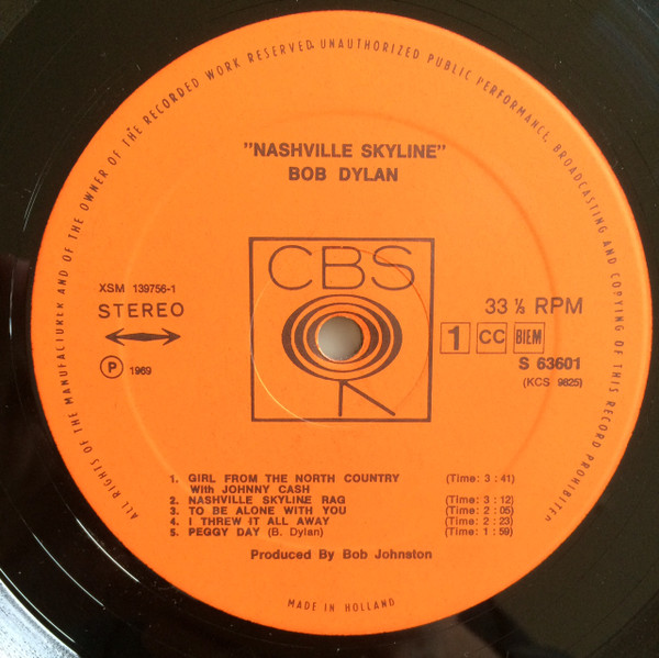 Cover zu Bob Dylan - Nashville Skyline | Vinyl | Rock, Folk, World, & Country | Europe