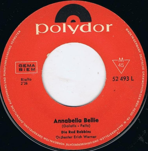 Cover zu Die Red Robbins - Rose Rosmarie (My Rambling Boy) | 1965 | Vinyl | Pop | Germany Schallplatten Ankauf