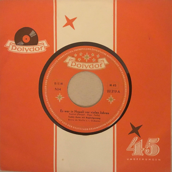Cover zu Teddy Reno - Es War In Napoli Vor Vielen Jahren | 1954 | Vinyl | Pop | Germany Schallplatten Ankauf