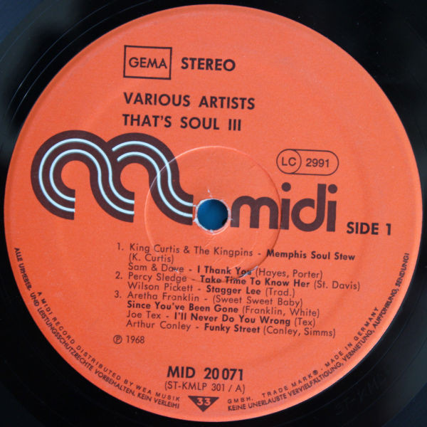 Cover zu Various - That's Soul 3 | Vinyl | Funk / Soul | Germany Schallplatten Ankauf