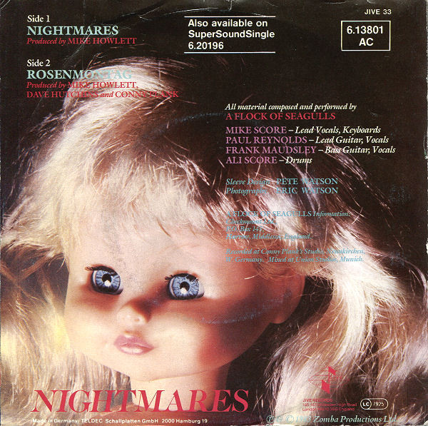 Cover zu A Flock Of Seagulls - Nightmares | 1983 | Vinyl | Electronic | Germany Schallplatten Ankauf