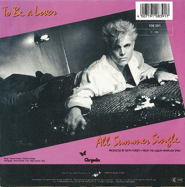 Cover zu Billy Idol - To Be A Lover | 1986 | Vinyl | Rock | Europe