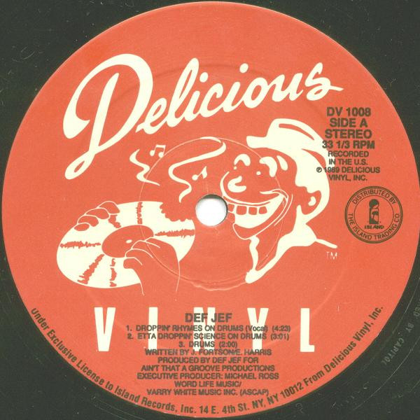 Cover zu Def Jef - Droppin' Rhymes On Drums / God Made Me Funky | 1989 | Vinyl | Hip Hop | US Schallplatten Ankauf