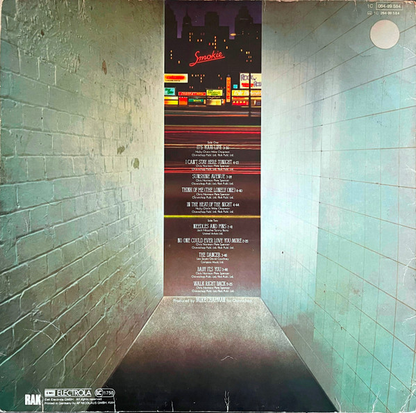 Cover zu Smokie - Bright Lights & Back Alleys | 1977 | Vinyl, LP, Album, Stereo | Pop | Germany