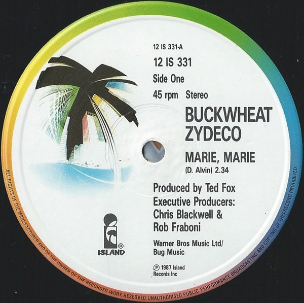 Cover zu Buckwheat Zydeco - Marie, Marie | 1987 | Vinyl | Folk, World, & Country | UK Schallplatten Ankauf