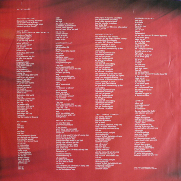 Cover zu Sandra - Mirrors | 1986 | Vinyl | Electronic | Europe