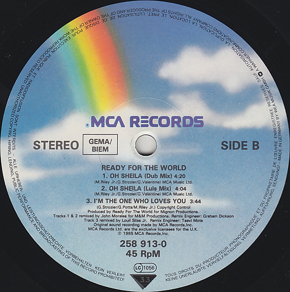 Cover zu Ready For The World - Oh Sheila (The M & M Mix) | 1985 | Vinyl | Electronic | Germany