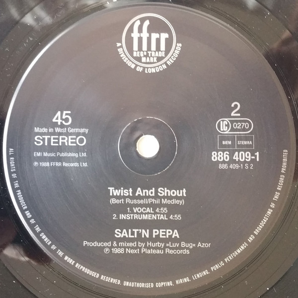 Cover zu Salt 'N' Pepa - Get Up Everybody / Twist And Shout | 1988 | Vinyl | Hip Hop | Europe Schallplatten Ankauf