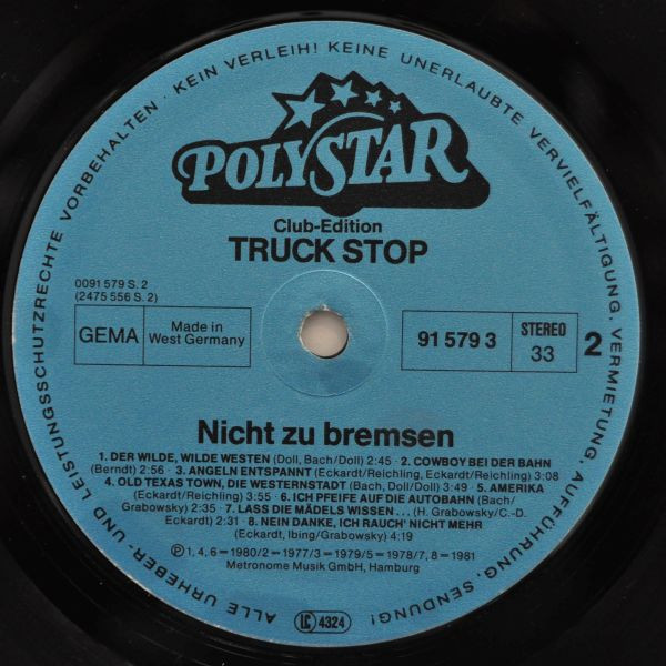 Cover zu Truck Stop (2) - Nicht Zu Bremsen! | 1982 | Vinyl | Rock, Pop | Germany
