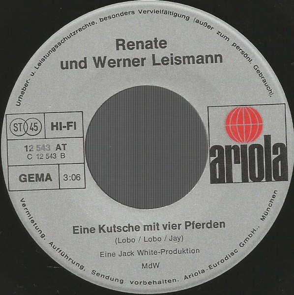 Cover zu Renate Und Werner Leismann - Ein Schlafsack Und Eine Gitarre | 1973 | Vinyl | Pop | Germany