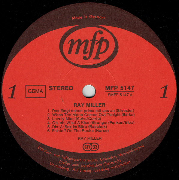 Cover zu Ray Miller - Ray Miller | Vinyl | Pop | Europe