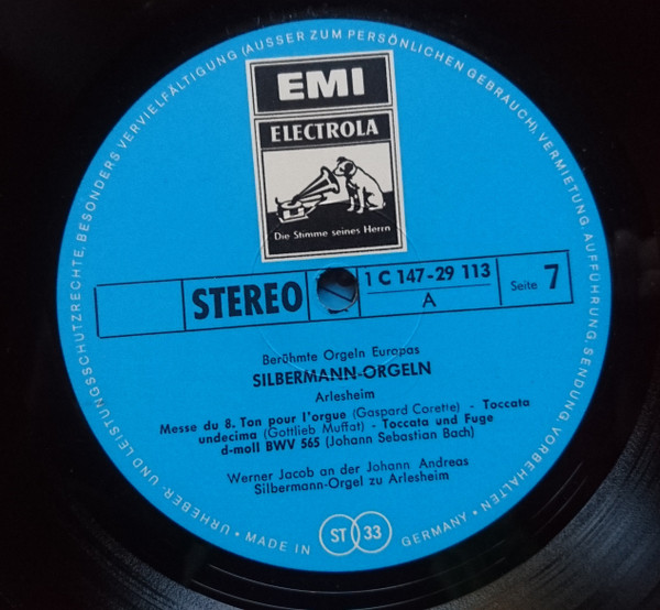 Cover zu Werner Jacob - Silbermann-Orgeln - Berühmte Orgeln Europas | Vinyl | Classical | Germany