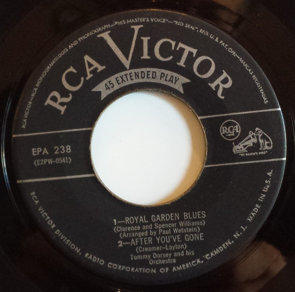Cover zu Tommy Dorsey And His Orchestra - Royal Garden Blues | 1952 | Vinyl | Jazz | US