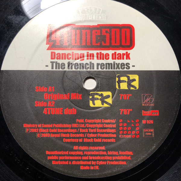 Cover zu 4Tune 500 - Dancing In The Dark (The French Remixes) | 2003 | Vinyl | Electronic | France Schallplatten Ankauf
