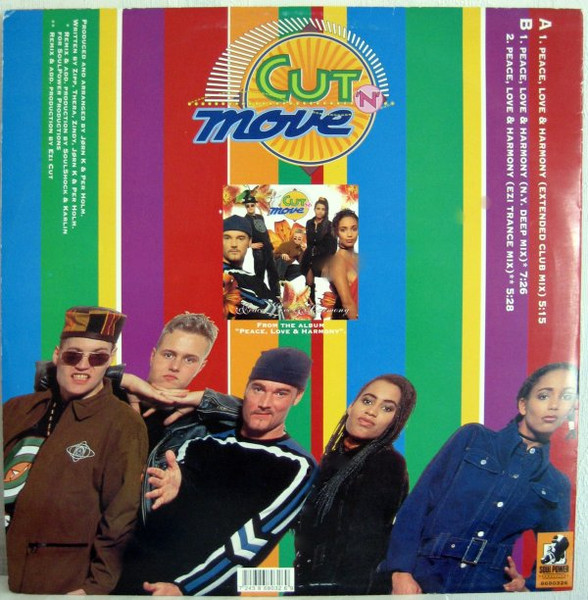 Cover zu Cut 'N' Move - Peace, Love & Harmony (Remixes) | 1993 | Vinyl | Electronic | Denmark