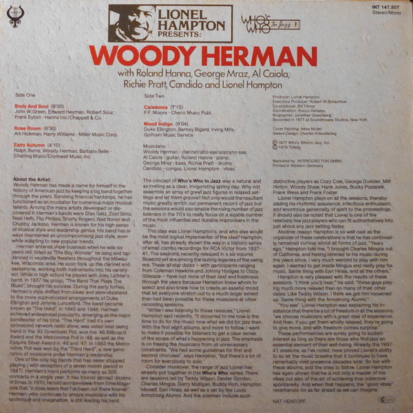 Cover zu Woody Herman - Lionel Hampton Presents: Woody Herman | 1979 | Vinyl | Jazz | Germany Schallplatten Ankauf